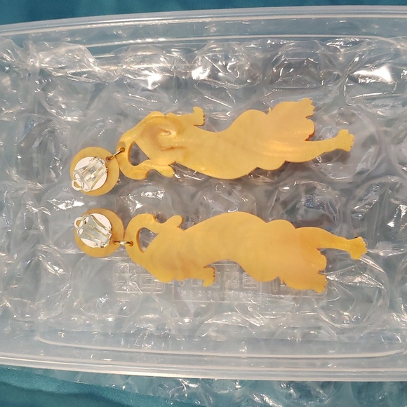 La Vidriola Tiger, The Fabulous Feline Earrings. Clip-on Tiger Earrings. NEW. - Picture 4 of 8